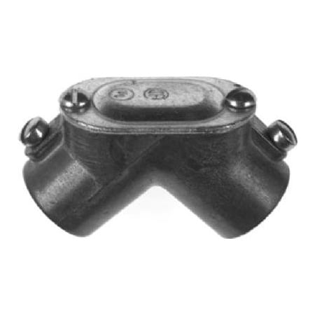 Halex EMT Pulling Elbow, 3/4 in, Set Screw, Die Cast Zinc, Plain 14407